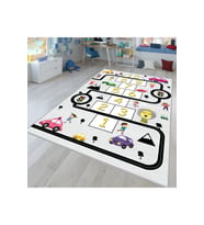 Rovigo Home Dijital Baskı Yıkanabilir Kaymaz Taban Çocuk Halısı RVG4064 (Gri)