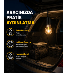 Çok Yönlü Asma Kancalı Kamp Işığı