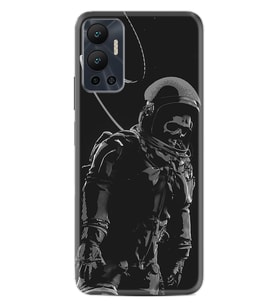Infınix Hot 12 Kılıf Silikon Desen Özel Seri İskelet Astronot 1613