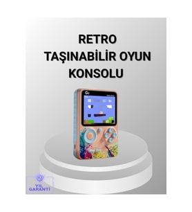 Mini Retro Oyun Konsolu, 3.0 inç ekran, 500 oyun, şarjlı batarya