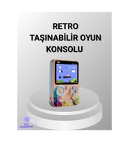 Mini Retro Oyun Konsolu, 3.0 inç ekran, 500 oyun, şarjlı batarya