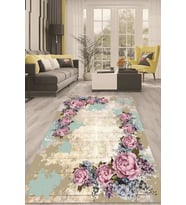 Dijital Kaymaz Taban Yıkanabilir Modern Renkli Salon Halısı Mutfak Halısı Yolluk ND-HT-773 (Çok Renkli)
