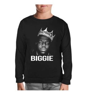 Biggie Siyah Çocuk Sweatshirt