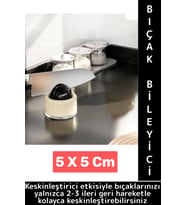 Kolay Kullanım Güvenli Kaymaz Yapışkanlı Mutfak Ekmek Meyve Bıçağı Makas Vantuzlu Bıçak Bileyici