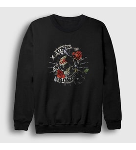 Presmono Unisex Siyah Gnr Guns N' Roses Sweatshirt 56545tt