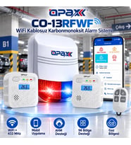 OPAX CO-13RFWF WiFi + RF Kablosuz Karbonmonoksit Alarm Sistemi