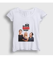 Presmono Kadın Beyaz Cover The Big Bang Theory T-Shirt 181203tt