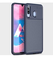 Samsung Galaxy M30 Kılıf Esnek Soft Karbon Tasarım Legion Serisi (Lacivert)