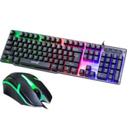 Lennox LX-T302 Oyuncu Klavye Mouse Set Rgb Işıklı Orjinal
