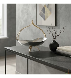SEDEFLİ PASLANMAZ GONDOL SUNUM 30X18X30 CM