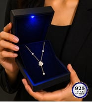 925 Ayar Gümüş Çiçek Kolye Altın Kaplama Kadın Kolye