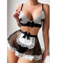 Kadın Fantezi Hizmetçi Kostümü / Bodysuit / Hediye