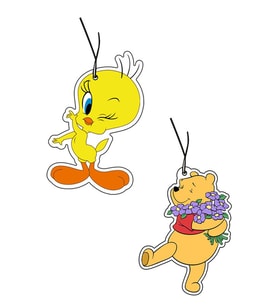 Tweety ve Winnie the Poo Dekoratif Oto Kokusu ve Aksesuar Seti