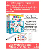 Premium Eğitici Zeka El Göz Koordinasyonu Geliştirici Matematik İngilizce Alfabe Oyun Kartları