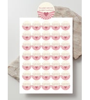Desenli Thank You Teşekkür Stickers Paketleme Kargo Çıkartma PYTKSTK110