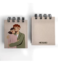 Romantik Çift Temalı Mini Cep Defteri – 6x7 cm Spiralli Defter, Şık ve Taşınabilir Not Defteri (Çok Renkli)