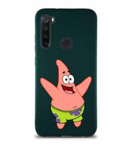 Xiaomi Redmi Note 8 Soft Premier Kapak Patrick Yıldız Tasarımlı Silikon Kılıf - Yeşil (Şeffaf)