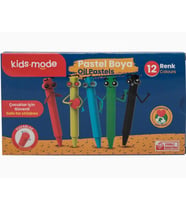 Kidsmode Yağlı Pastel Boya Yuvarlak 12 Renk