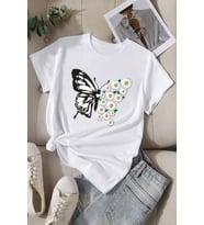 Pamuklu Tasarım Tshirt (Beyaz)