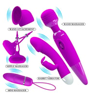 Pretty Love Purple Desire Lüks Set Titreşimli 5 Parça Özel Orgazm Seti