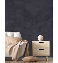 Dreamwall Düz Renk Silinebilir Isı Ve Ses Yalıtımlı Tekstil Duvar Kağıdı (Siyah)