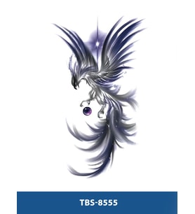 TBS-8555 ORTA BOY ANKA KUŞU DESEN RENKLİ GEÇİCİ DÖVME-TATTO
