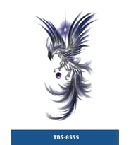 TBS-8555 ORTA BOY ANKA KUŞU DESEN RENKLİ GEÇİCİ DÖVME-TATTO
