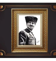 ÖZEL SERİ ALTIN VARAKLI ATATÜRK TABLO S1017