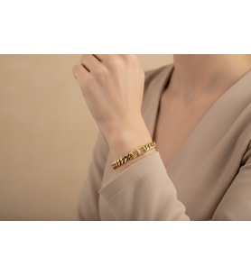 STİL İNCİSİ/XUPING JEWELRY KURDELA ZİRKON TAŞLI BİLEKLİK (Altın Rengi)
