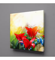 KIRMIZI ÇİÇEKLER KANVAS TABLO 30x30cm (Karışık)