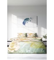Çift Kişilik ( Lastikli Çarşaflı ) %100 Pamuk Saten Nevresim Takımı Silvery