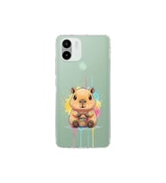 Redmi A1 Plus ile Uyumlu Splash Kapibara Tasarımlı Şeffaf Silikon Kılıf