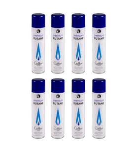 Colibri Premium Gazlı ve Pürmüzlü Çakmaklar İçin Bütan Gaz 8'li Paket (Karışık)