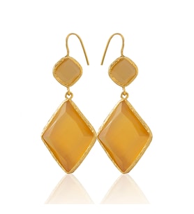 Kadir Jewellery 22 Ayar Altın Kaplama Kadın Sallantılı Küpe -El İşçiliği Ve Hipoalerjenik Küpe