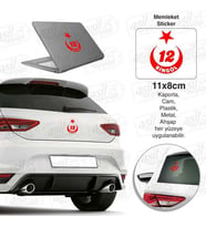 Bingöl Plaka 12 Ay Yıldız Kırmızı Sticker, Araba, Araç, Etiket, Aksesuar, Tuning, Modifiye, Arma