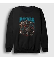 Presmono Unisex Siyah Bones Pantera Sweatshirt 168230tt