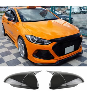 Hyundai Elantra Sinyalsiz Batman Yarasa Ayna Kapağı Piona Black ABS 2016 - 2018
