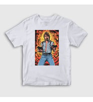 Presmono Unisex Çocuk Beyaz Explosion Chuck Norris T-Shirt 257142tt