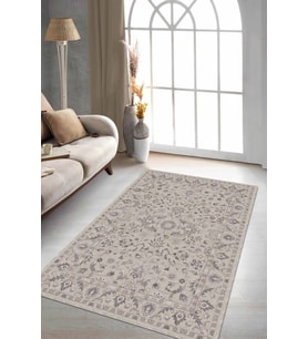 Toprak Vintage Kaymaz Taban Makinede Yıkanabilir Halı RV296 - 100 x 160 cm