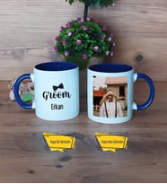 Groom Kupa Bardak Lacivert Fotoğraflı