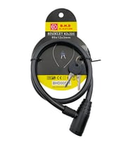 Fixonic B.H.D BHD00581 80cm 12x3mm Bisiklet Kilidi PVC Kaplı Çelik Halat Anahtarlı (Siyah)