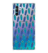 PrintiFy Samsung Galaxy Note 10 ile Uyumlu Nazar Boncuğu 4  Kamera Korumalı Şeffaf Silikon Kılıf