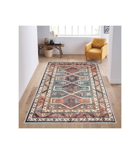 Rovigo Home Dijital Baskı Yıkanabilir Kaymaz Taban Salon Halısı RVG1178 100x200 cm (Pembe)