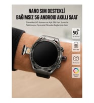 Mey İthalat® Kameralı 5G Android Akıllı Saat AMOLED Ekran Wi-Fi GPS SIM Kart Destekli