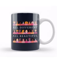 Feminism Girl Power All Different All Beautiful Kupa Bardak Porselen
