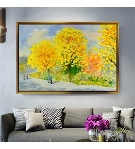 Altın Çerçeveli dekoratif tablo a229 (Gold)
