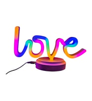 Neon Işıklı Love Yazılı Masa Gece Lambası