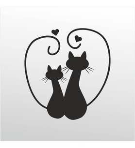 Folyo Sticker Kediler 50cm Uzunluk (Karışık)