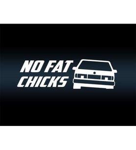 No Fat Chicks Dogan Şahin Araba Sticker Yapıştırması