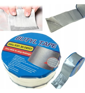 Çamur Bant 10 Cm x 5 Mt Sakız Bant Su Geçirmez Boru Çatı Çatlak Yalıtım Bandı